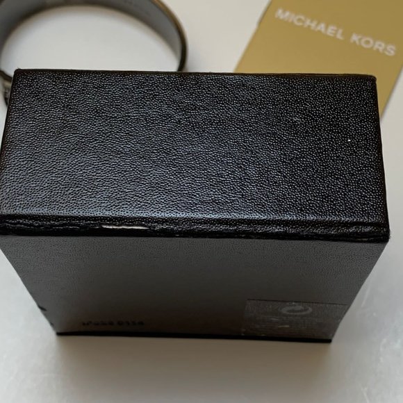 Michael Kors Gunmetal, Leather and Stone Cuff Bracelet - Picture 9 of 9